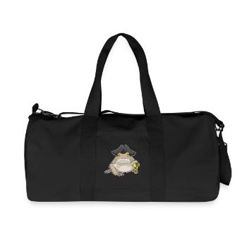 Chapeau de pirate de grenouille - Sac de sport en toile recyclée Stanley/Stella - noir - Devant