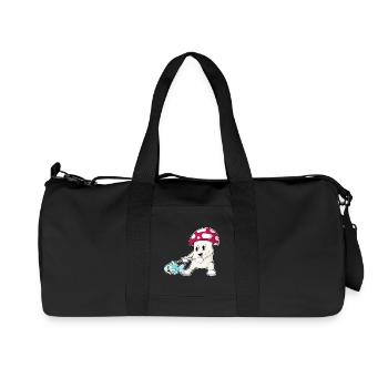 Mushroom Angler Fish Fishing - Recycled Canvas Sports Bag by Stanley/Stella - black - Front