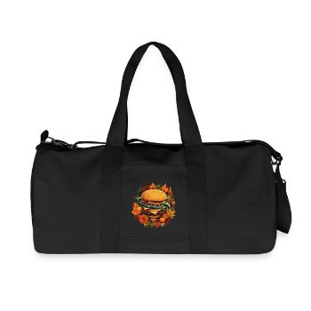 Herbst Hamburger Bunte Blätter - Recycelte Canvas-Sporttasche von Stanley/Stella - Schwarz - Vorne