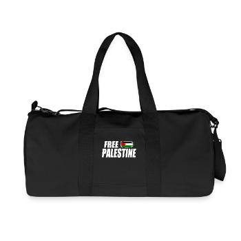 Free palestine - Sac de sport en toile recyclée Stanley/Stella - noir - Devant