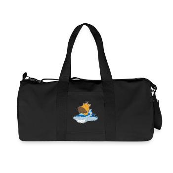 Giraffe Airplane - Recycled Canvas Sports Bag by Stanley/Stella - black - Front