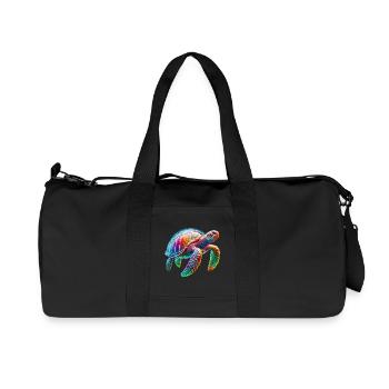 Tortue - Sac de sport en toile recyclée Stanley/Stella - noir - Devant