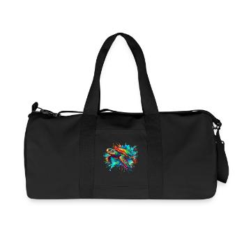 Tortue - Sac de sport en toile recyclée Stanley/Stella - noir - Devant