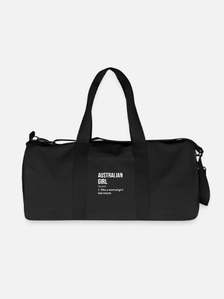 Australia Australia Australia - Recycled Canvas Sports Bag by Stanley/Stella - black