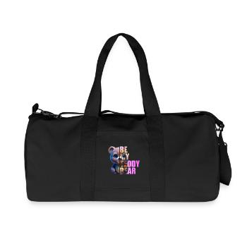 Be my Teddy Bear Design - Sac de sport en toile recyclée Stanley/Stella - noir - Devant