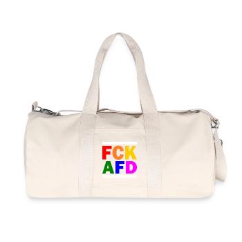 Fck afd - Recycelte Canvas-Sporttasche von Stanley/Stella - Naturweiß - Vorne