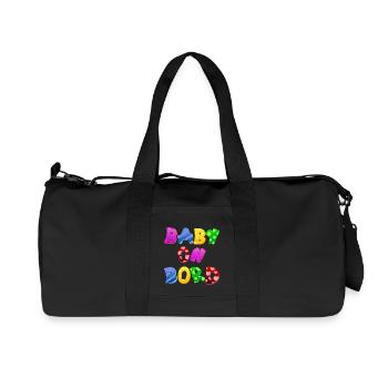 Baby on Board Parent, Child, Gift - Recycled Canvas Sports Bag by Stanley/Stella - black - Front