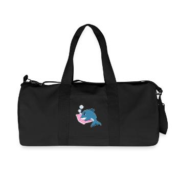 Oreiller de couchage Dolphin - Sac de sport en toile recyclée Stanley/Stella - noir - Devant