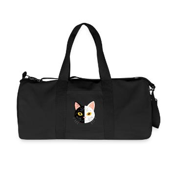 Ronronnement et miaulement - Sac de sport en toile recyclée Stanley/Stella - noir - Devant