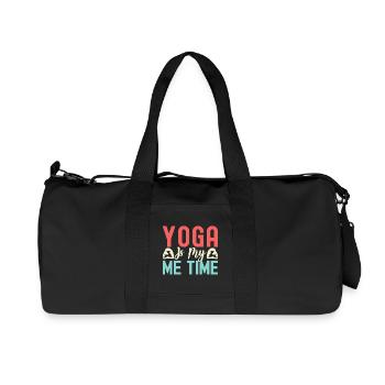 Yoga Is My Me Time Funny Yoga - Recycled Canvas Sports Bag by Stanley/Stella - black - Front