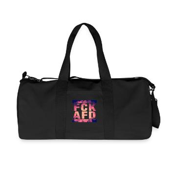 FCK AFD - Montrer l’exemple contre la droite, contre les nazis - Sac de sport en toile recyclée Stanley/Stella - noir - Devant