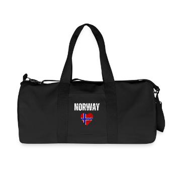 I love Norway, flag of Norway - Recycled Canvas Sports Bag by Stanley/Stella - black - Front