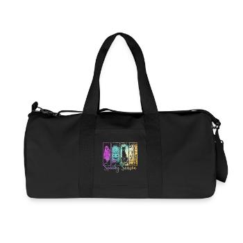 Spooky Season — Ghost & Pumpkin Haunted Vibes - Recycled Canvas Sports Bag by Stanley/Stella - black - Front