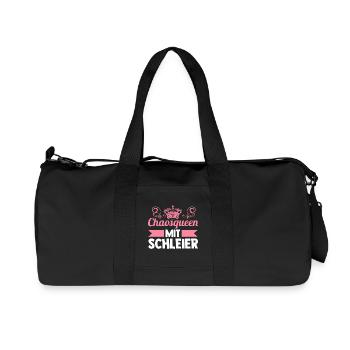 Enterrement de vie de garçon Équipe Mariée Enterrement de vie de jeune fille - Sac de sport en toile recyclée Stanley/Stella - noir - Devant