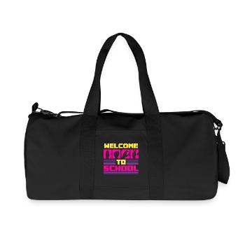 Interprète en langue des signes ASL Bienvenue à l’école - Sac de sport en toile recyclée Stanley/Stella - noir - Devant
