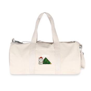 Lumières de Noël Annyoed Cat - Sac de sport en toile recyclée Stanley/Stella - blanc naturel - Devant
