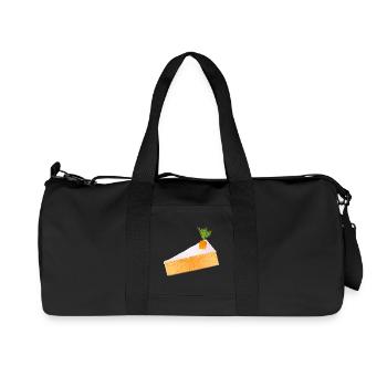 Gâteau aux carottes moelleux avec une décoration amusante - Sac de sport en toile recyclée Stanley/Stella - noir - Devant