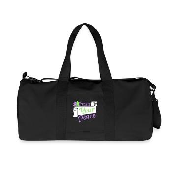 Protect Your Peace Mental Health Mindfulness - Recycled Canvas Sports Bag by Stanley/Stella - black - Front