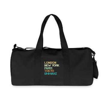 Ostsee Urlaub LONDON NEW YORK PARIS TOKYO Lustig - Recycelte Canvas-Sporttasche von Stanley/Stella - Schwarz - Vorne