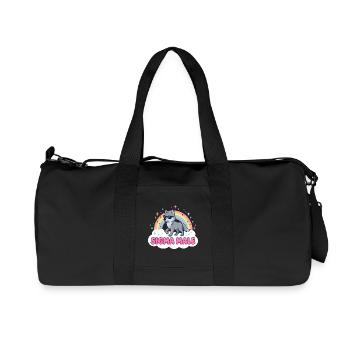Sigma Male Wolf – Funny Meme Design - Recycled Canvas Sports Bag by Stanley/Stella - black - Front