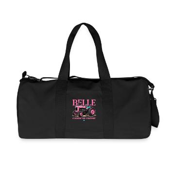 Belle comme un tracteur humour agriculture girly - Sac de sport en toile recyclée Stanley/Stella - noir - Devant