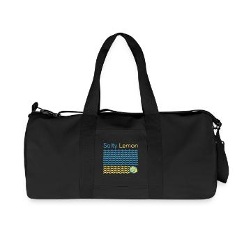 Salty Lemon Coastal Print - Recycled Canvas Sports Bag by Stanley/Stella - black - Front