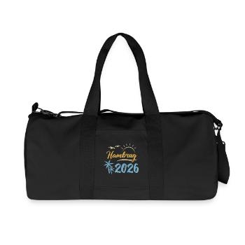 Hamburg 2026 - Recycled Canvas Sports Bag by Stanley/Stella - black - Front
