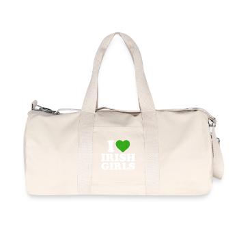 I Heart Irish Girls - Recycled Canvas Sports Bag by Stanley/Stella - natural - Front