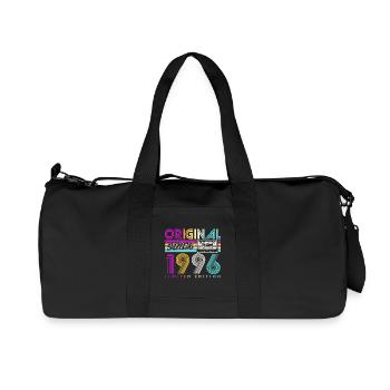 Cadeau d’anniversaire vintage vintage rétro 1996 - Sac de sport en toile recyclée Stanley/Stella - noir - Devant