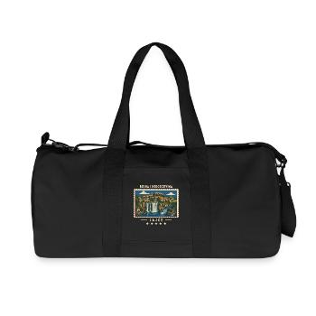 Bosnien und Herzegowina Jajce Vintage Reisemarke - Recycelte Canvas-Sporttasche von Stanley/Stella - Schwarz - Vorne