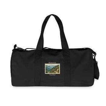 Armenia Dilijan Vintage Travel Brand - Recycled Canvas Sports Bag by Stanley/Stella - black - Front