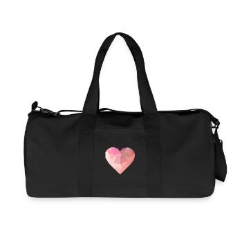 HERZ - Recycelte Canvas-Sporttasche von Stanley/Stella - Schwarz - Vorne