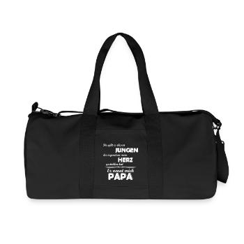 Ich liebe meinen Sohn - Papa - Recycelte Canvas-Sporttasche von Stanley/Stella - Schwarz - Vorne