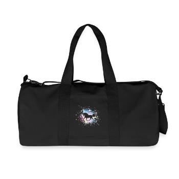 Pferde Grafik Pferdemotiv Bunt Pferdefan Geschenk - Recycelte Canvas-Sporttasche von Stanley/Stella - Schwarz - Vorne