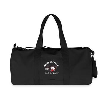 Chat gourmand Ramen Coloré - Sac de sport en toile recyclée Stanley/Stella - noir - Devant