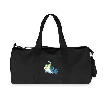 Dolphin Diver Snorkel Diving - Recycled Canvas Sports Bag by Stanley/Stella - black - Front