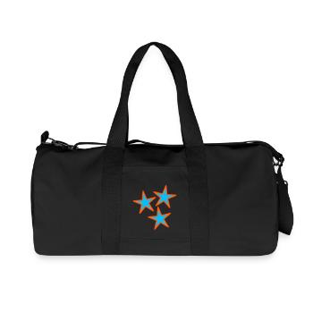 STERN. STERNE. STERN. FEST. JAHRESTAG. WEIHNACHTEN - Recycelte Canvas-Sporttasche von Stanley/Stella - Schwarz - Vorne
