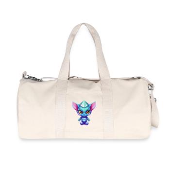 Polygons Alien Mythical Creatures - Rainbow Colors & - Recycled Canvas Sports Bag by Stanley/Stella - natural - Front