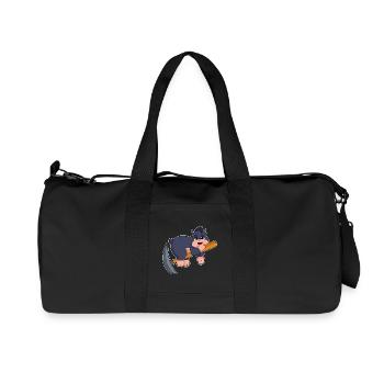 Minage de pioche de mineur taupe - Sac de sport en toile recyclée Stanley/Stella - noir - Devant