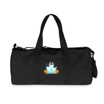 Ordinateur portable Penguin - Sac de sport en toile recyclée Stanley/Stella - noir - Devant