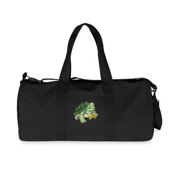 Turtle Pizza - Recycled Canvas Sports Bag by Stanley/Stella - black - Front