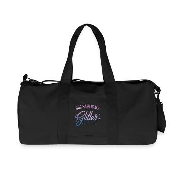 Les poils de chien sont mes paillettes - Sac de sport en toile recyclée Stanley/Stella - noir - Devant