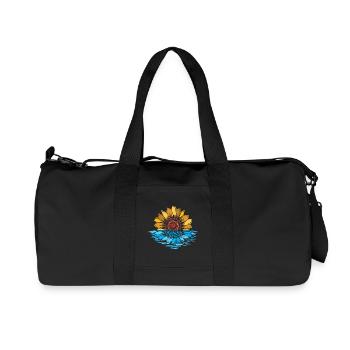Tournesol, Mer, Coucher De Soleil, Fleurs, L’Eau - Sac de sport en toile recyclée Stanley/Stella - noir - Devant