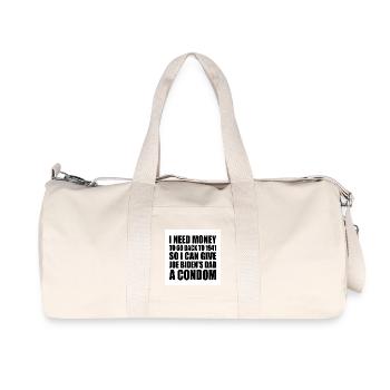 i need money to go back to 1941 - Sac de sport en toile recyclée Stanley/Stella - blanc naturel - Devant
