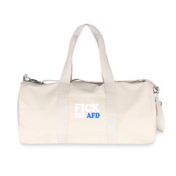 Fick die afd - Recycelte Canvas-Sporttasche von Stanley/Stella - Naturweiß - Vorne