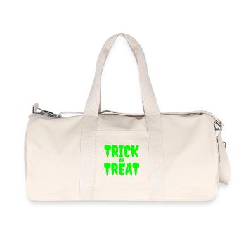 Im Dunkeln leuchtendes Süßes-oder-Saures-Design - Recycelte Canvas-Sporttasche von Stanley/Stella - Naturweiß - Vorne