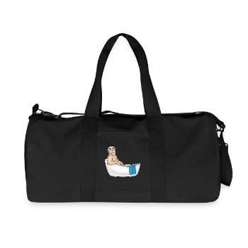 Baignoire Meerkat - Sac de sport en toile recyclée Stanley/Stella - noir - Devant
