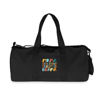 Drôle de dire Maman qui a écouté tout ce drame - Sac de sport en toile recyclée Stanley/Stella - noir - Devant