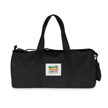 La croissance se produit en dehors de votre zone de confort - Sac de sport en toile recyclée Stanley/Stella - noir - Devant