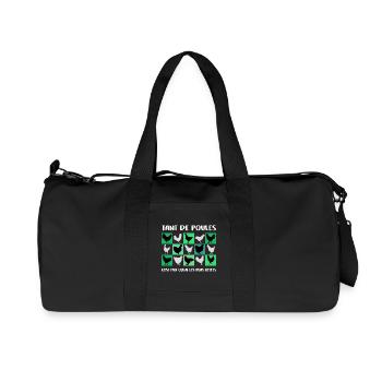 Les plus belles poules Graphique de poules - Sac de sport en toile recyclée Stanley/Stella - noir - Devant